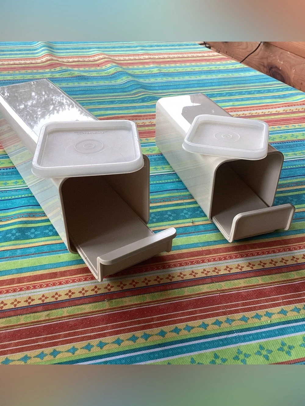 Tupperware Vintage Velveeta Cheese Keepers - set of two